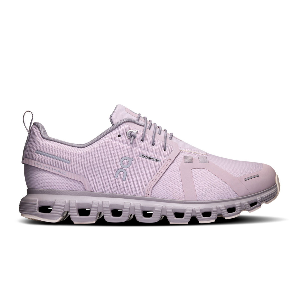 Women's mauve running shoes with CloudTec cushion sole and lace-up closure