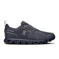 Navy waterproof lace-up running shoes with CloudTec pod-style cushioned sole
