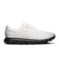 On Cloud 6 men's running shoes, white upper with black cushioned sole
