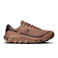 Men's waterproof running shoes in tan mesh with mulberry laces, lace-up style