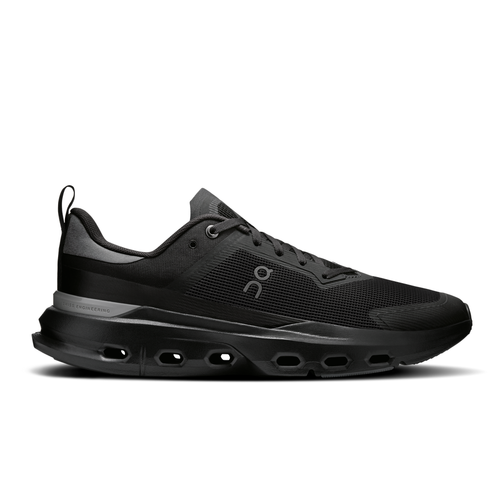 On Running Cloudpulse Next men's black mesh running shoes with foam outsole