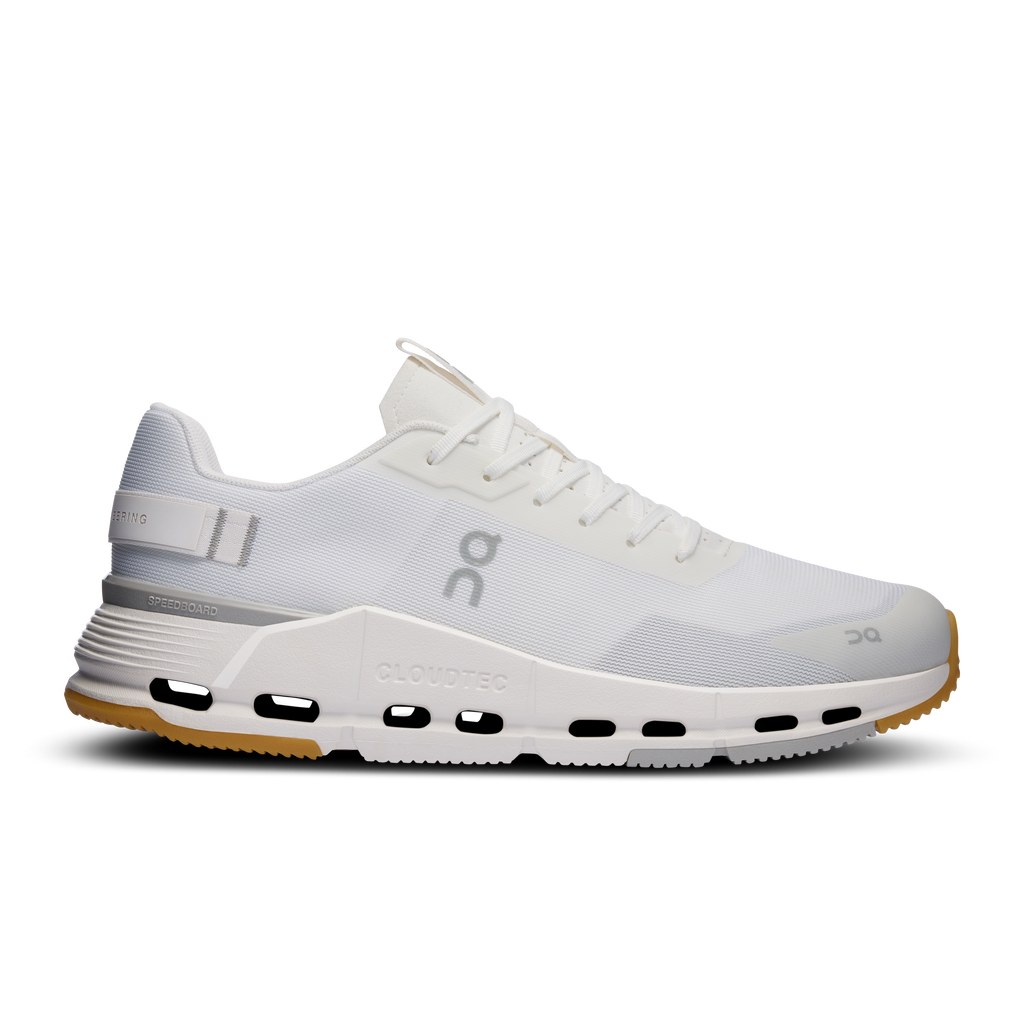 Men's Cloudnova Form 2 running shoes in white/ivory, lace-up with CloudTec cushioning