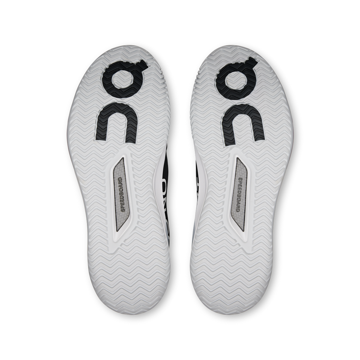 On Running Roger Pro 3 clay shoes outsoles, textured white rubber grip pattern