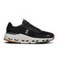 On Cloudnova women's running shoes, black upper with ivory CloudTec cushioning