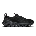 Men's black lace-up running shoe with textured mesh upper and chunky CloudTec sole