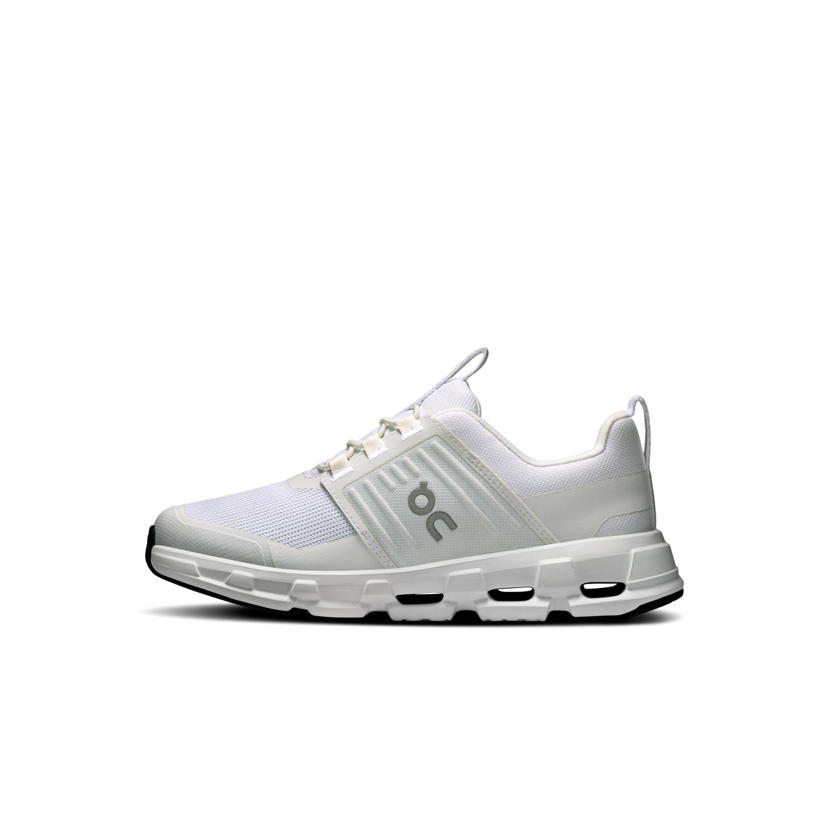 Kids' Cloudswift running shoe, white mesh upper with strap and cushioned sole
