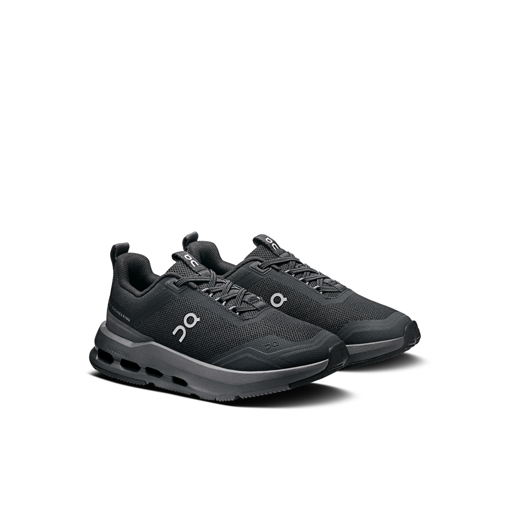 Kids' Cloudnova running shoes, lace-up with On logo and dark cloud-foam sole