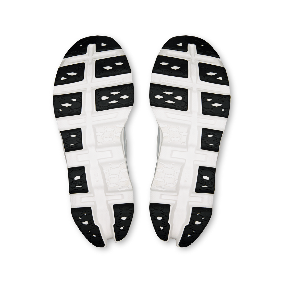 On Cloudmonster 3 shoe outsoles for men, white tread with black traction pods