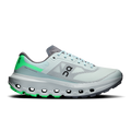 On Cloudvista 3 women's running shoes, white with teal and green accents, lace-up