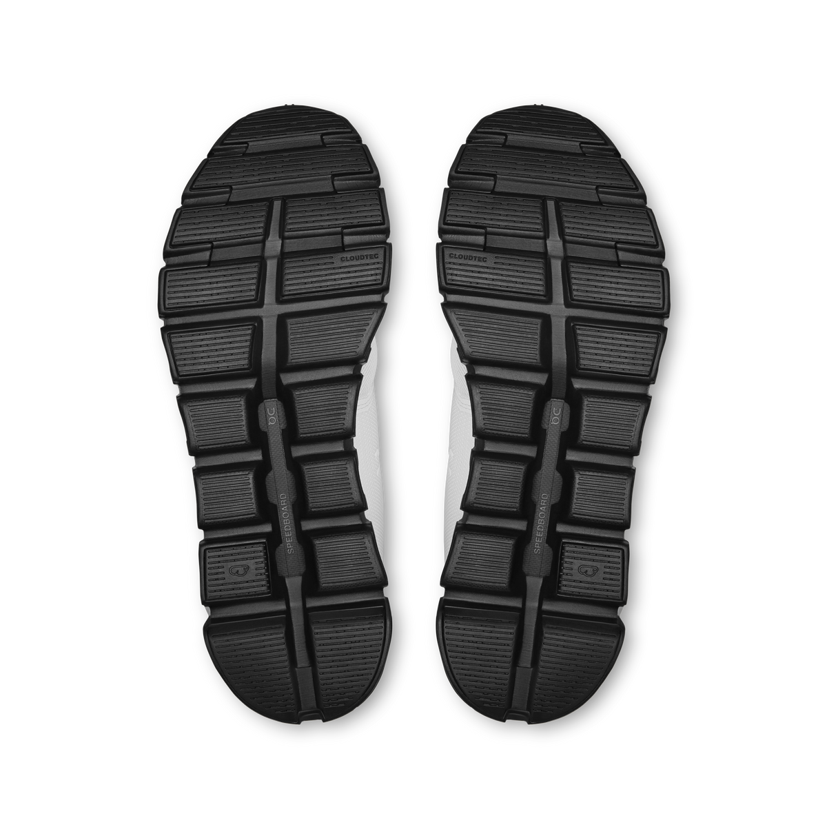 On Cloud 6 men's shoe outsoles, black tread pattern for grip