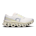 Women’s On Cloudmonster 3 shoes, ivory knit upper with green-yellow accents