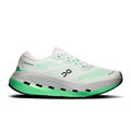 Women's running shoes, white mesh upper with mint-green accents and Cloud-inspired sole