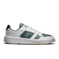 Women's ivory and olive low-top sneakers with lace-up and On logo detail