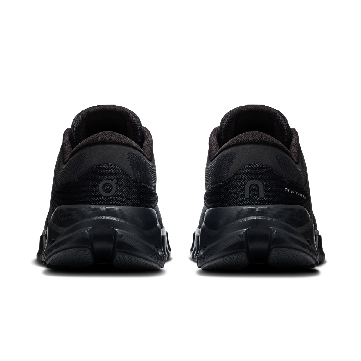 On Running Cloud X 5 men's black running shoes, heel view with padded collar