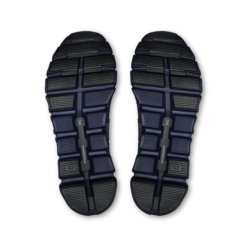 Waterproof shoe outsoles with textured tread and CloudTec rocker cushioning