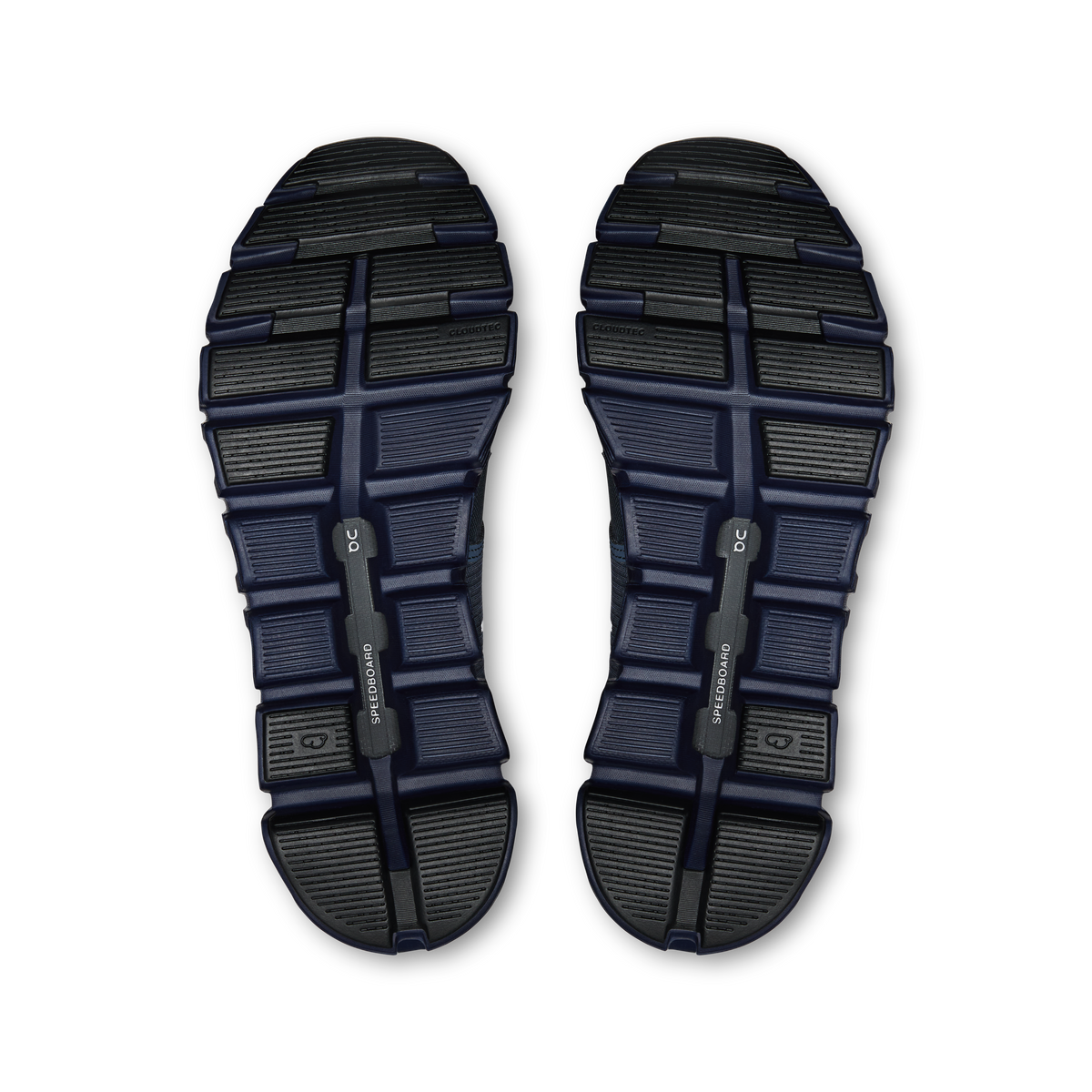Waterproof shoe outsoles with textured tread and CloudTec rocker cushioning