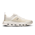 Women’s white mesh running shoes with CloudTec cushioning and lace-up closure