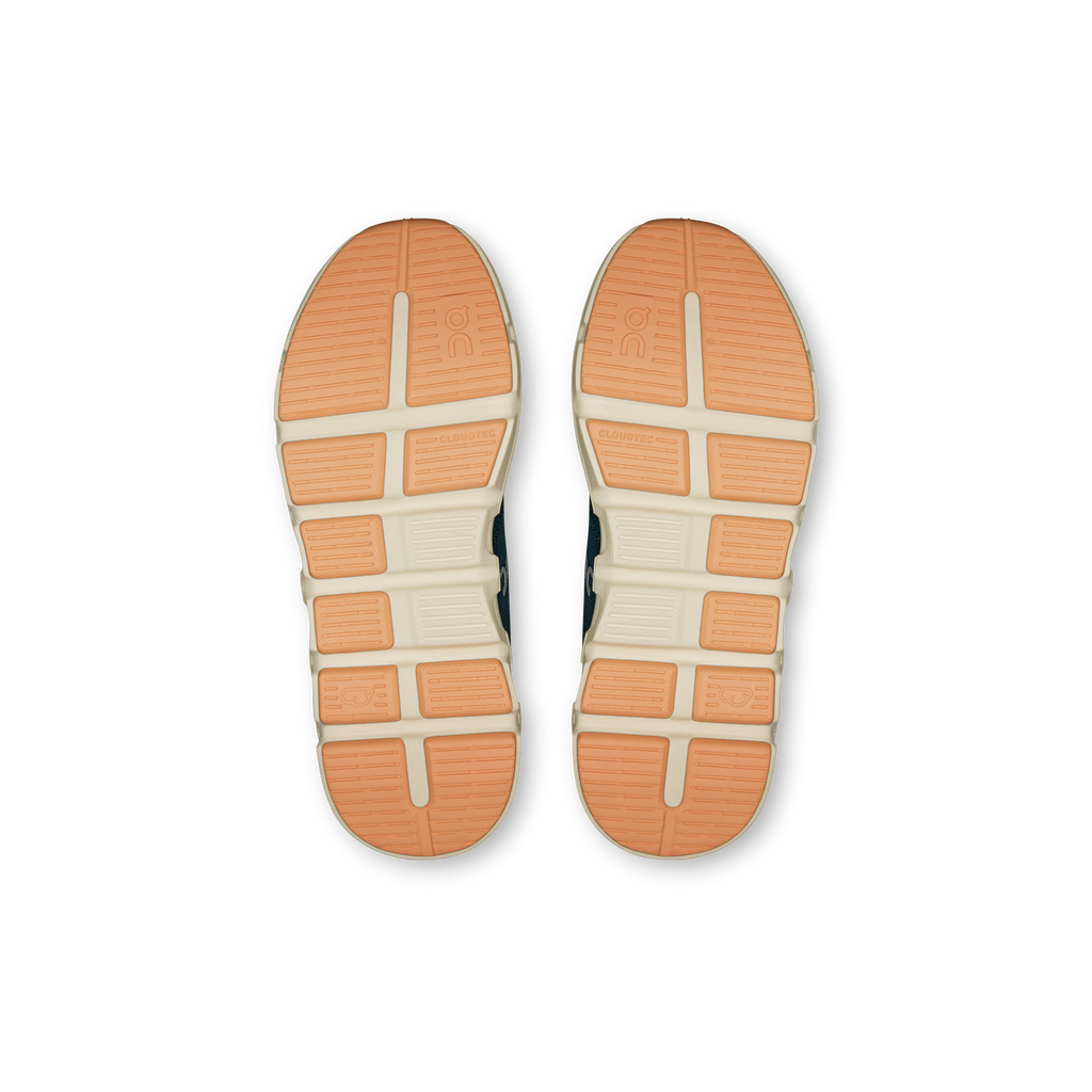 Kids' On Cloud Play 2 shoe outsoles, orange traction pods and light center