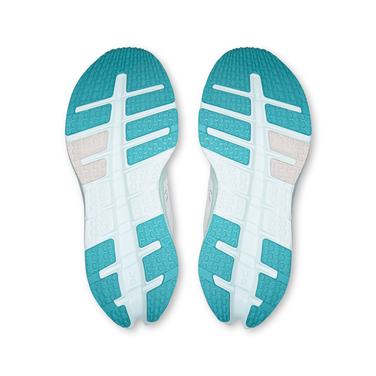 Rubber outsole tread for On Running Cloudrunner 3, teal and white