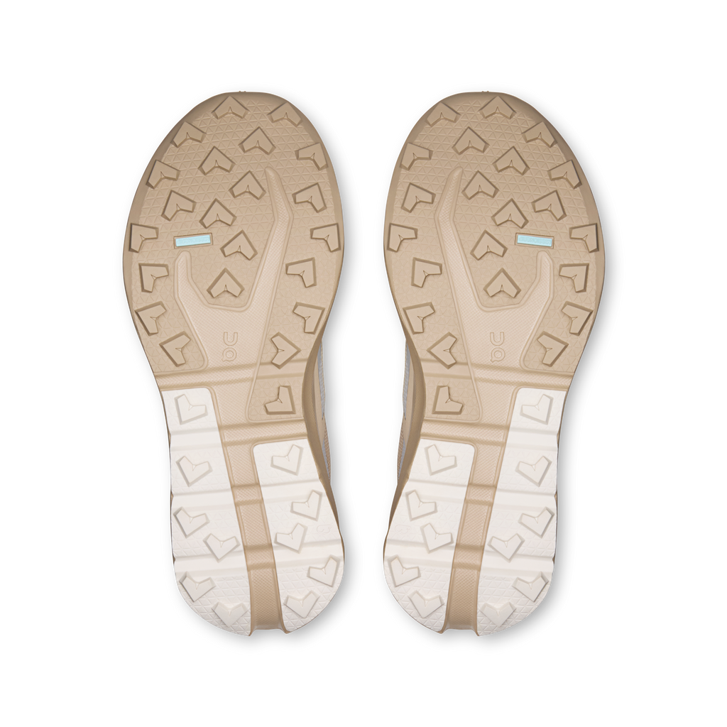 Shoe outsoles with patterned tread and On CloudTec cushioning for traction