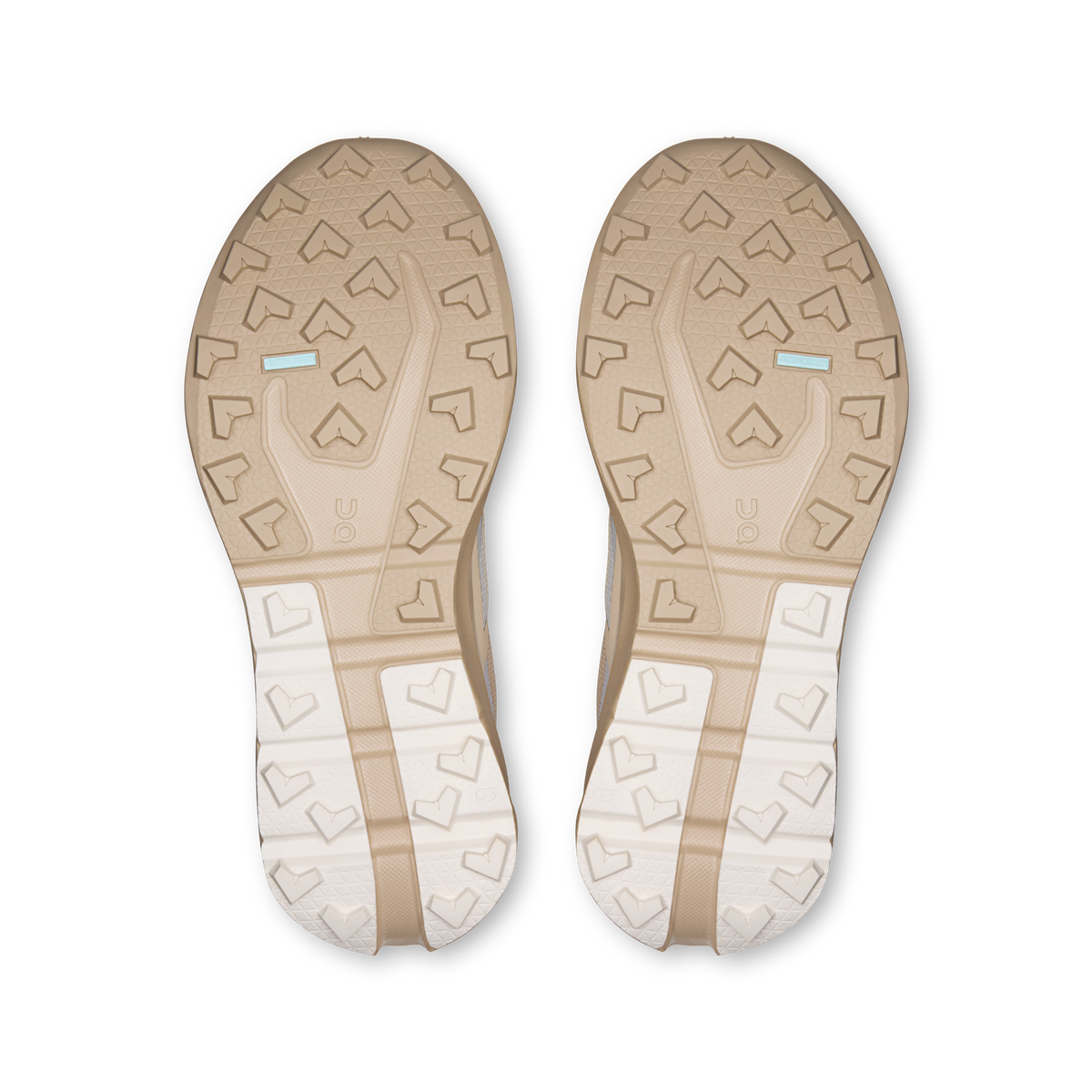 Shoe outsoles with patterned tread and On CloudTec cushioning for traction