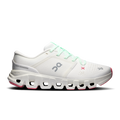 Women's ivory running shoes, mint laces, red-accent CloudTec sole