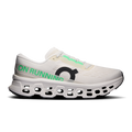 Men's ivory running sneakers with green accents and CloudTec cushioned sole