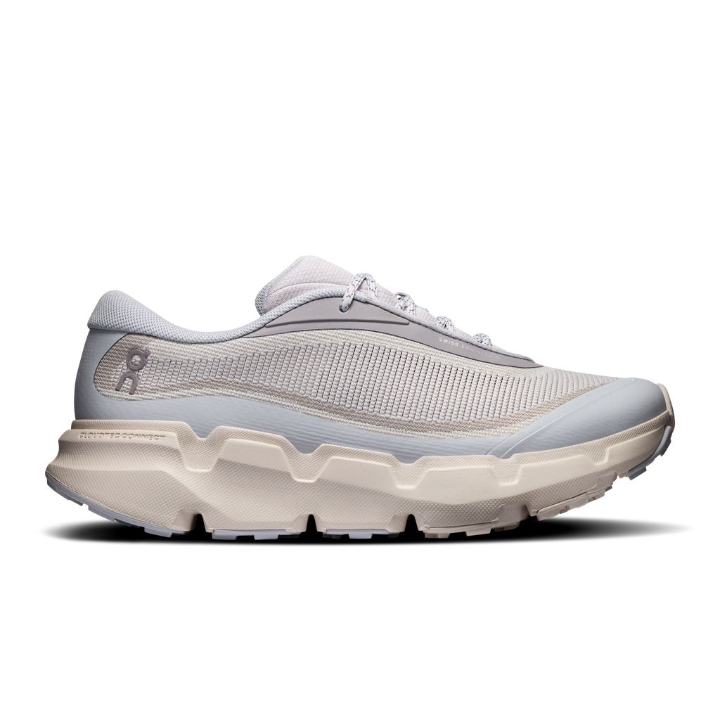 On Cloudsoma Hike shoes for women, mesh upper, lace-up in glacier and pearl.