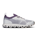 Ivory and dark purple women’s running shoes with white CloudTec sole detail