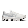 Men's white running shoes, lace-up with cushioned pod sole