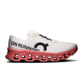 On Cloudmonster 3 men’s running shoe, ivory knit upper with red foam sole