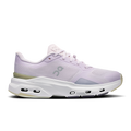 Women's light purple lace-up running shoes with white cloud sole pods
