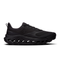 Men's black running shoes with mesh upper and CloudTec-style cushioned outsole