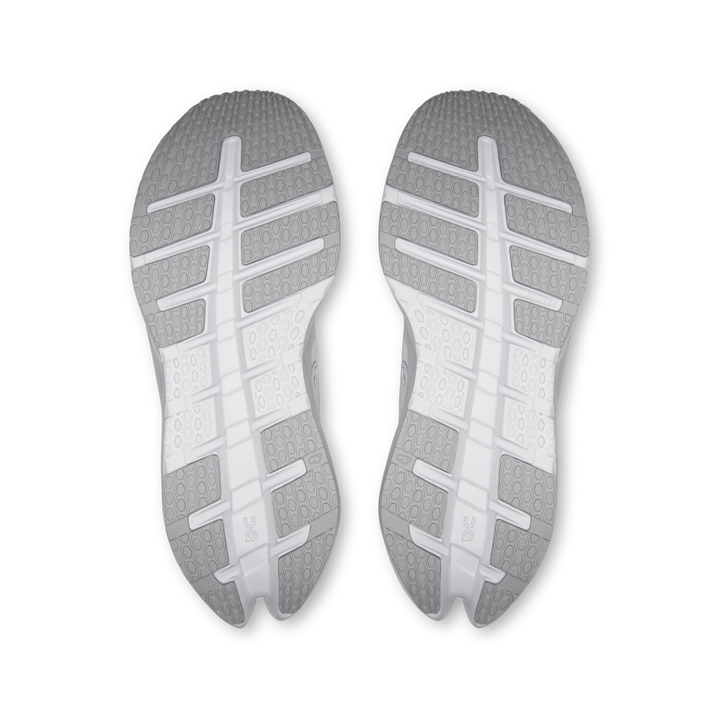 Women's Cloudrunner 3 running shoes outsole, textured tread in light gray and white