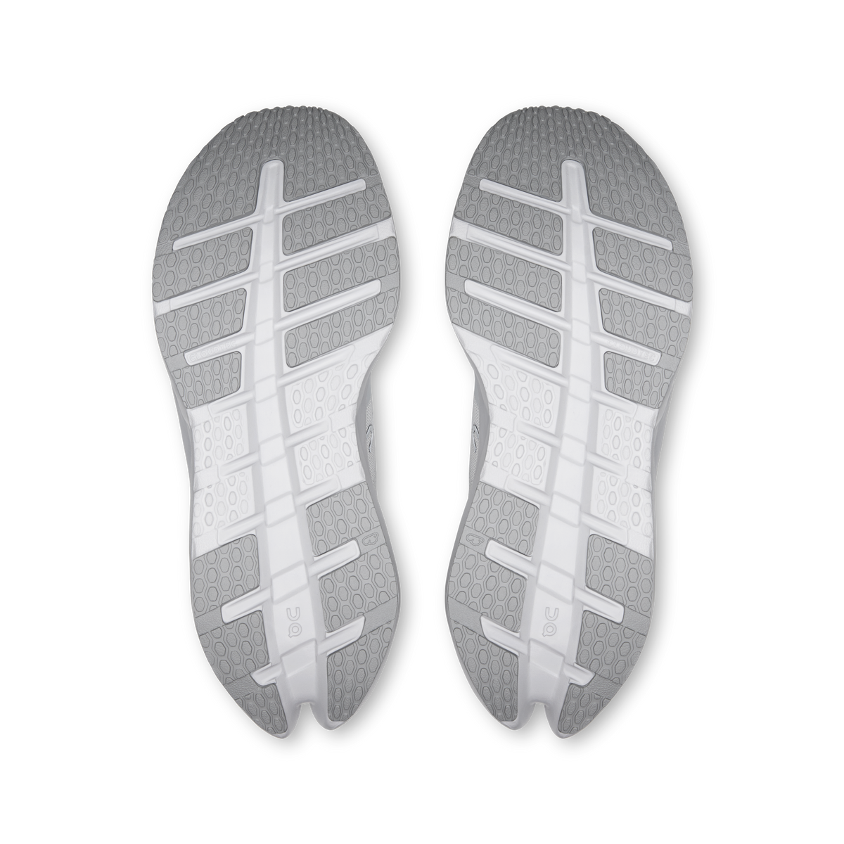 Women's Cloudrunner 3 running shoes outsole, textured tread in light gray and white