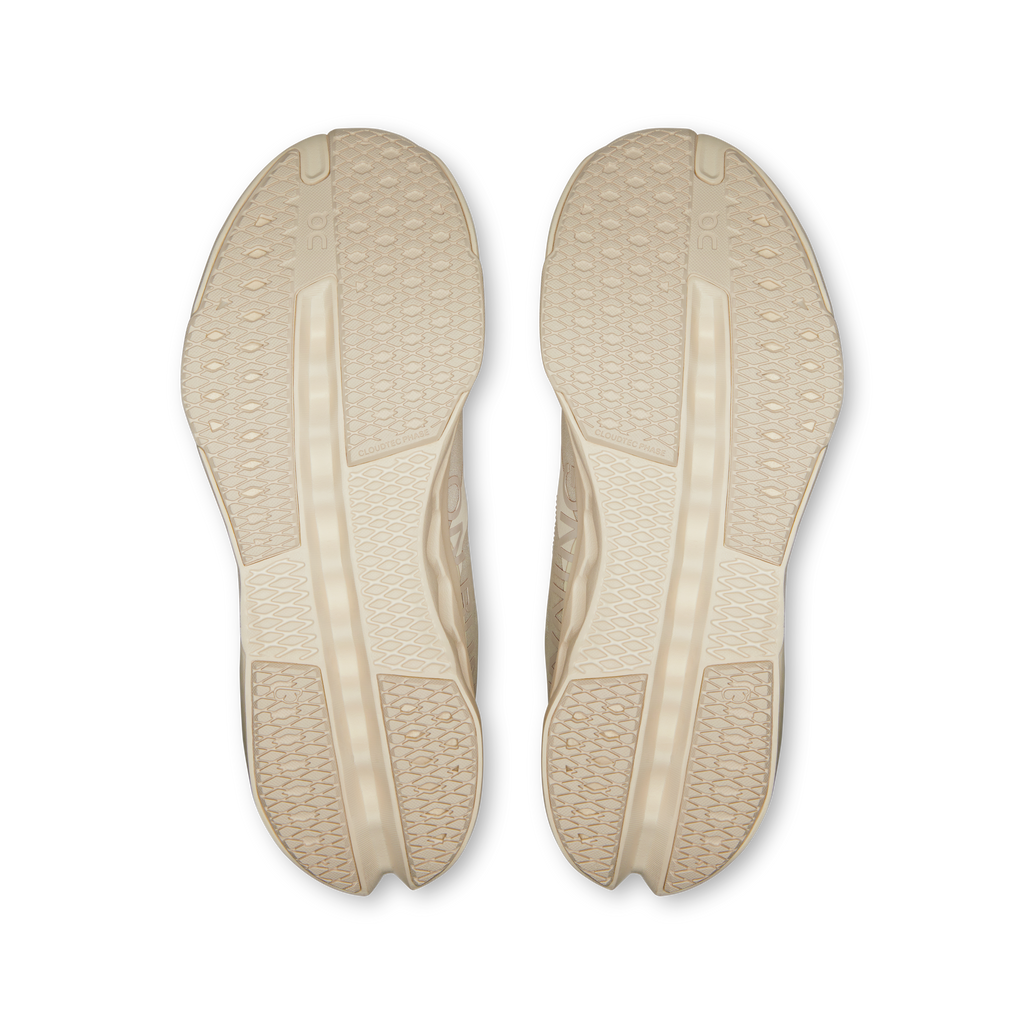 Women's running shoes soles, patterned rubber outsole in light beige