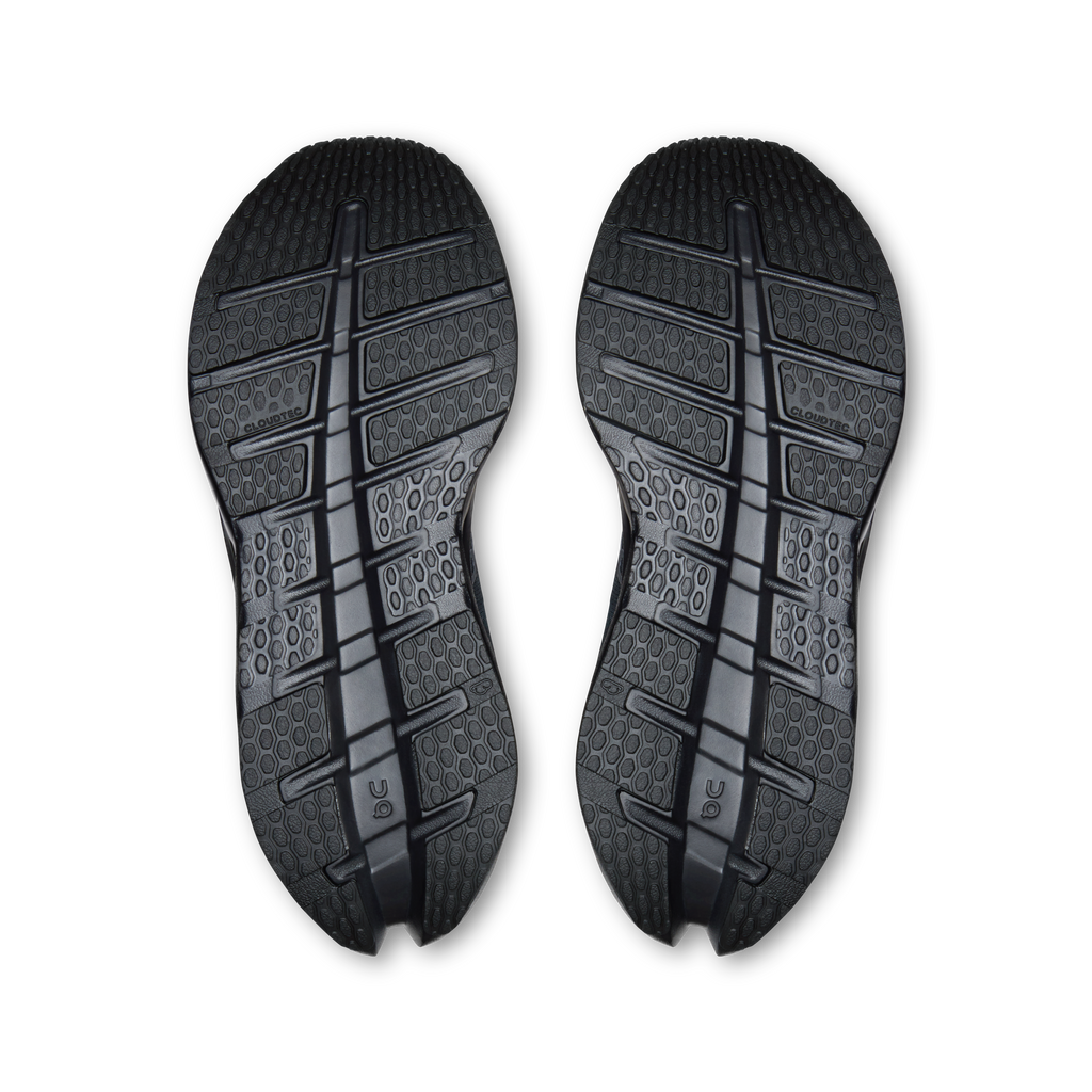 Women's waterproof running shoes, rugged treaded outsole view