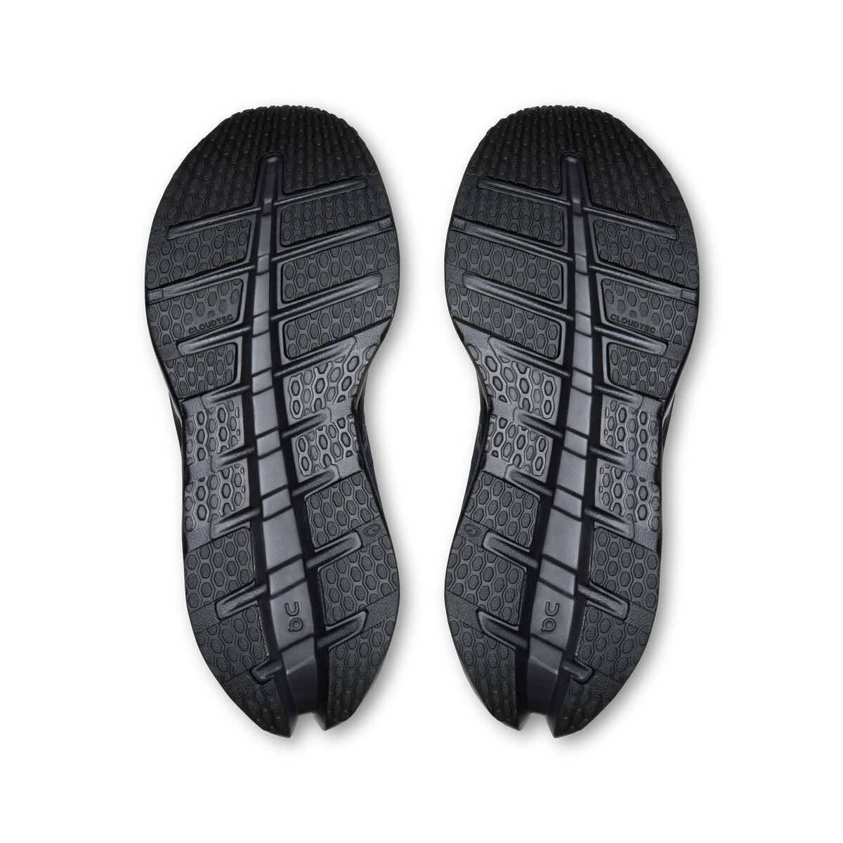 Women's waterproof running shoes, rugged treaded outsole view