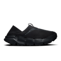 Women's black slip-on moc shoes with mesh upper and cushioned Cloud-style sole
