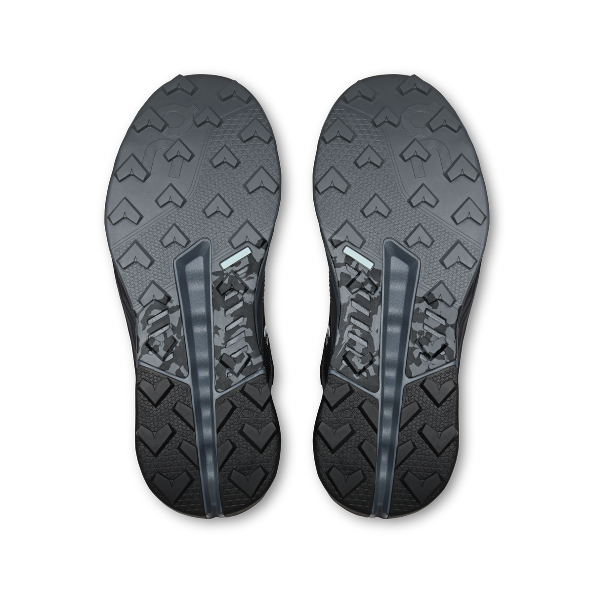 Women's On mid waterproof shoe outsoles, textured tread rubber
