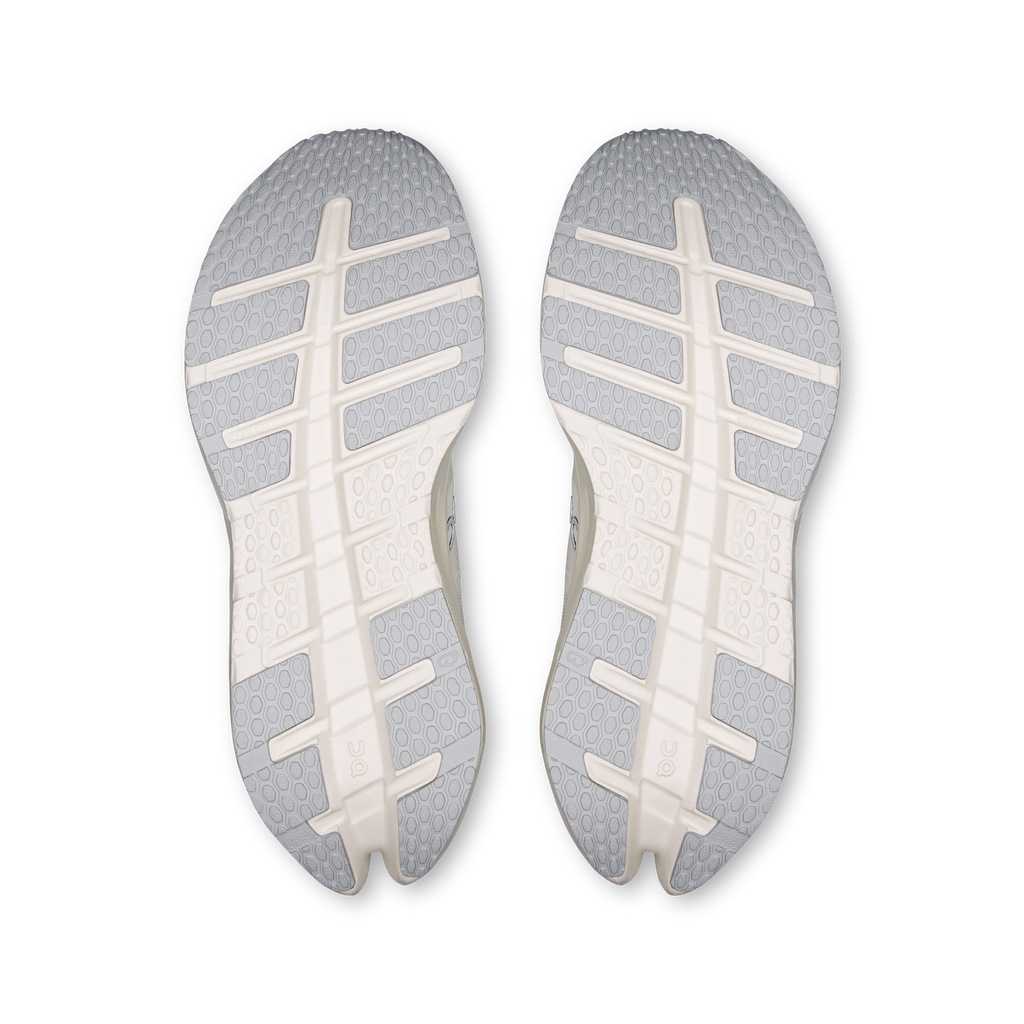 On Cloudrunner 3 wide shoe outsoles with textured tread and side cushioning pods