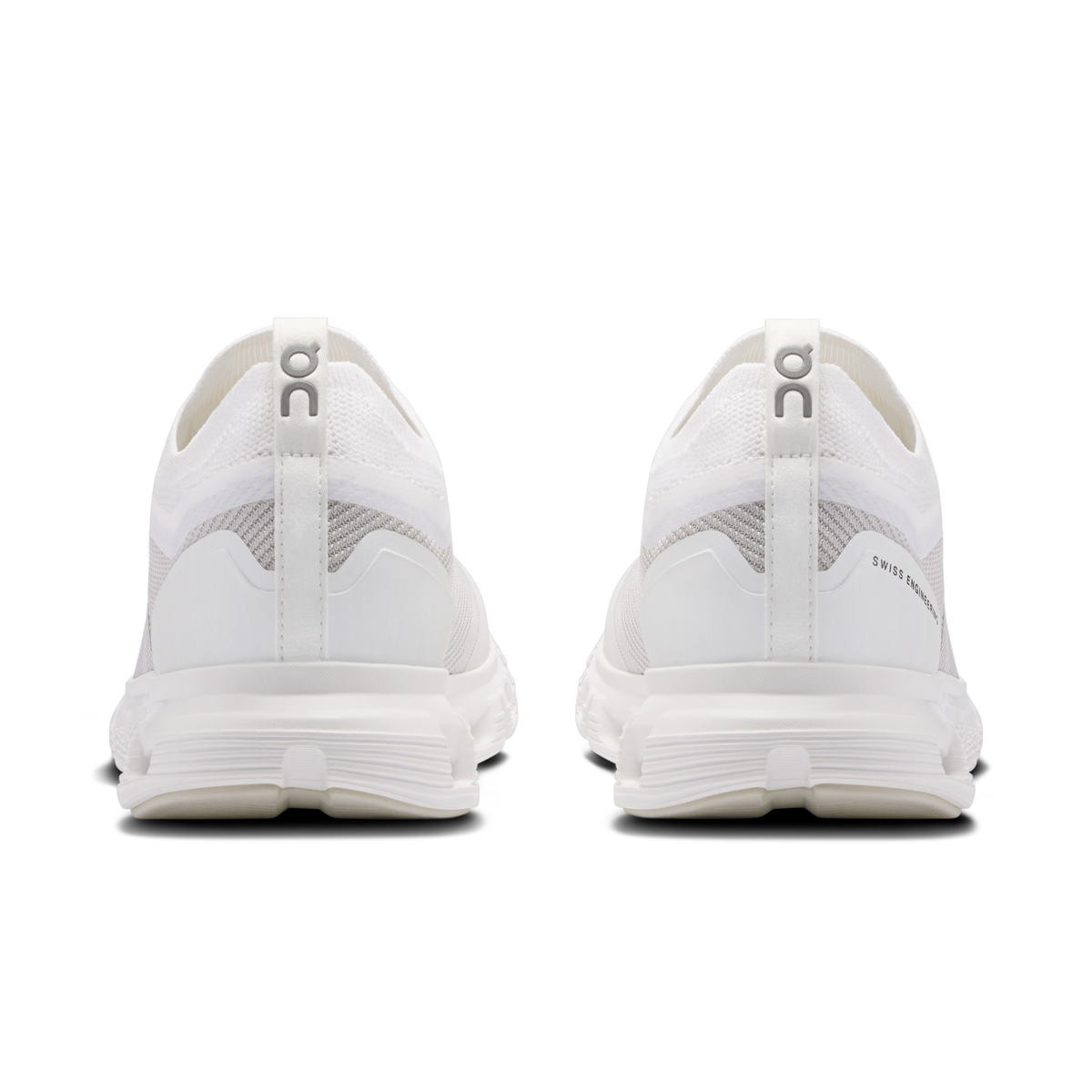 Women's On Cloud 6 Versa shoes, rear view with white heel counter and cushioned sole