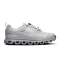 Women's waterproof running shoes by On, light gray with lace-up and CloudTec sole