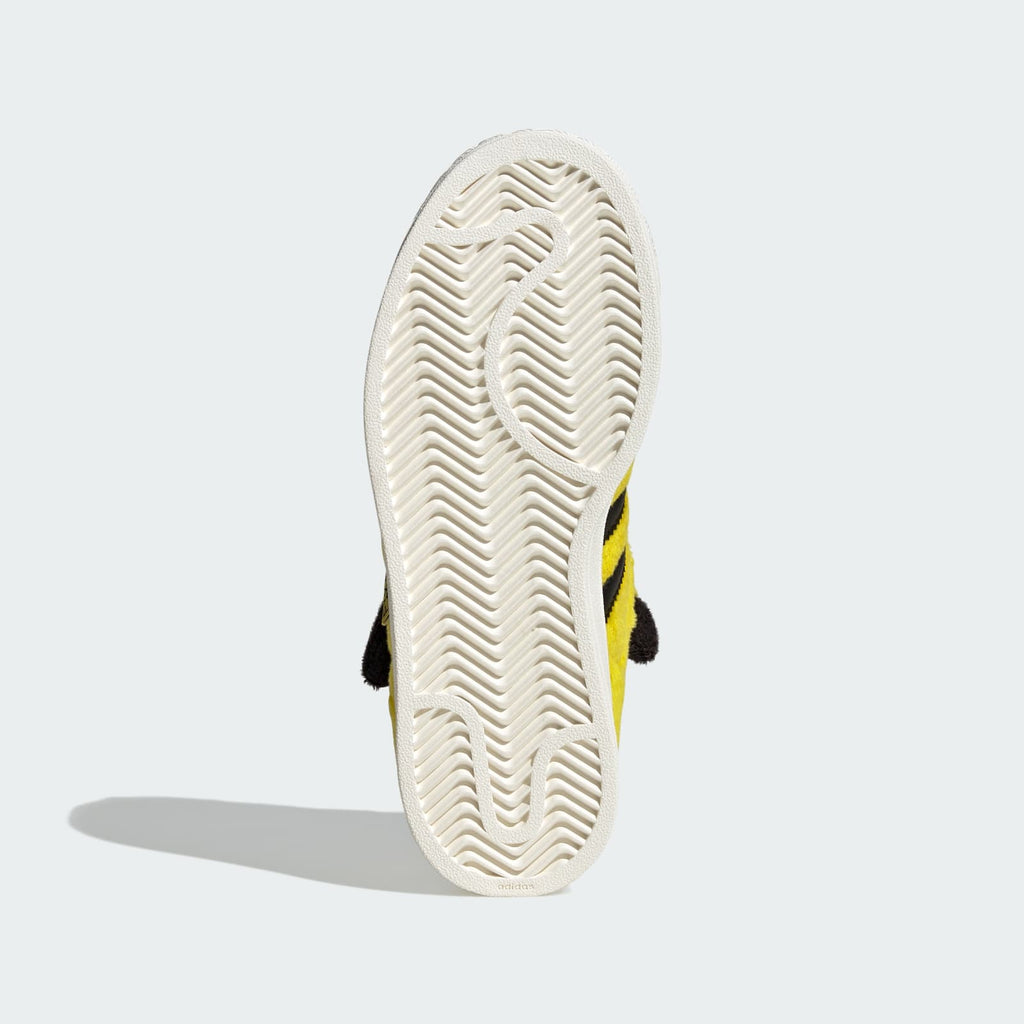 Adidas Kids' Pokémon Superstar II shoe sole view with white tread