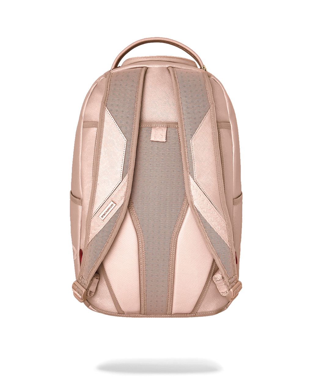 Sprayground rose backpack interior view through mesh back panel