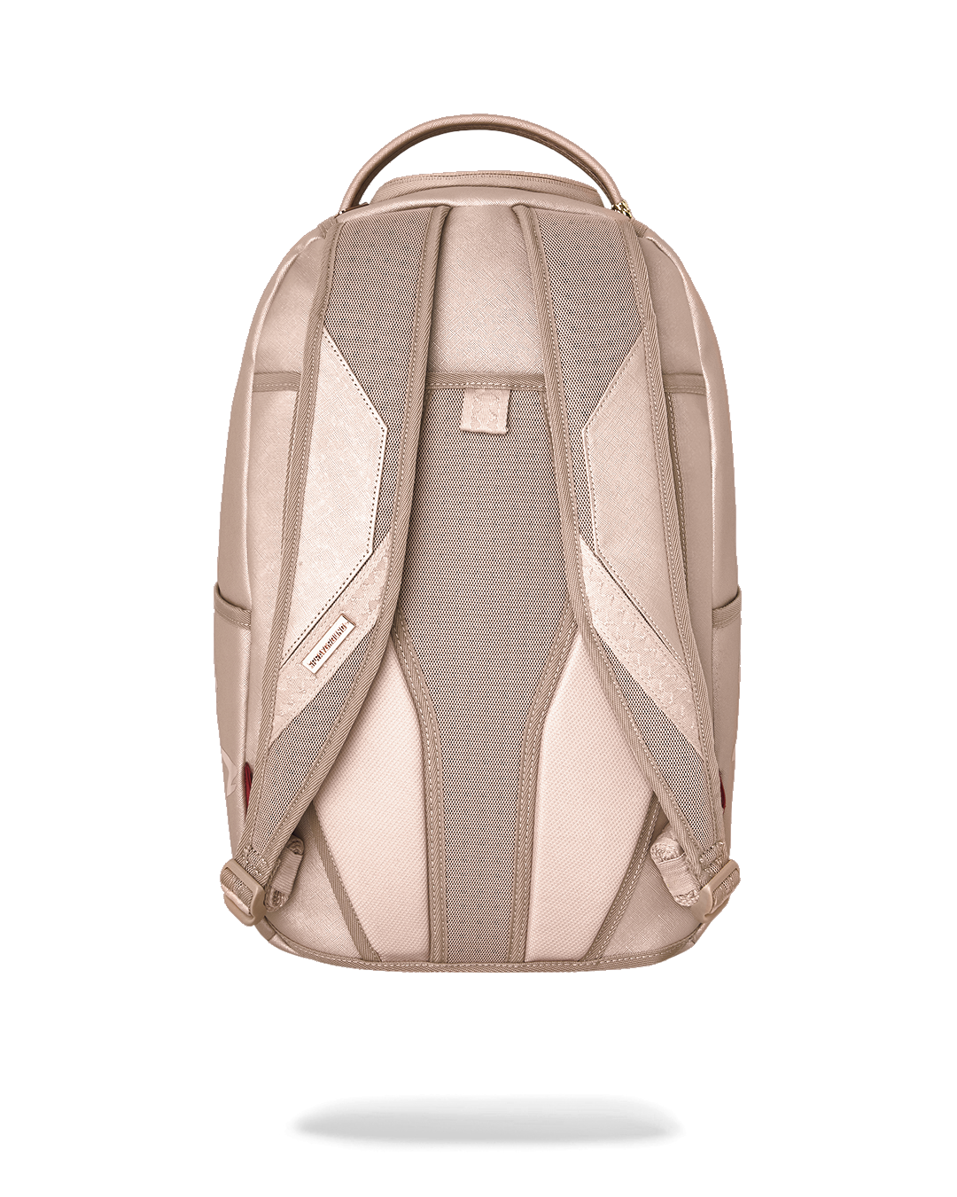 Sprayground rose backpack interior view through mesh back panel