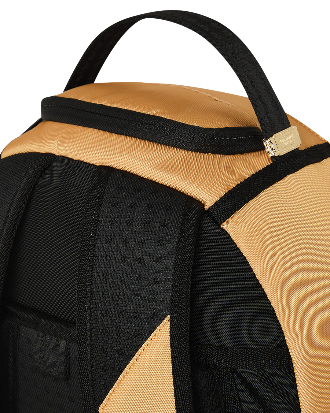Sprayground Peanuts Franklin backpack, black shoulder strap and textured padded back
