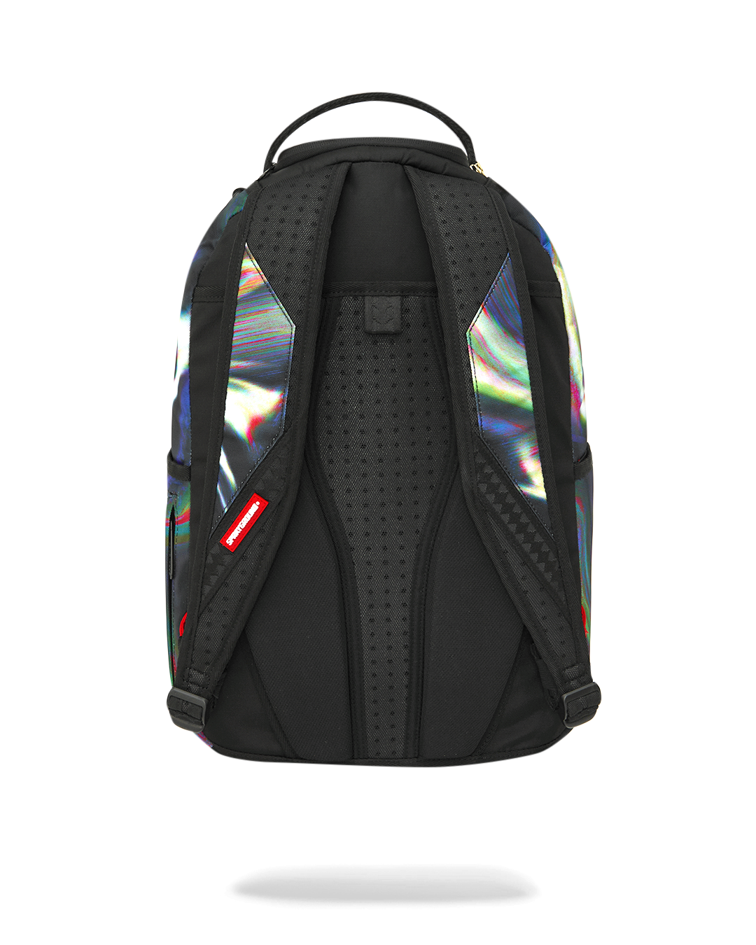 Sprayground Power Flex backpack back panel with padded straps and mesh ventilation