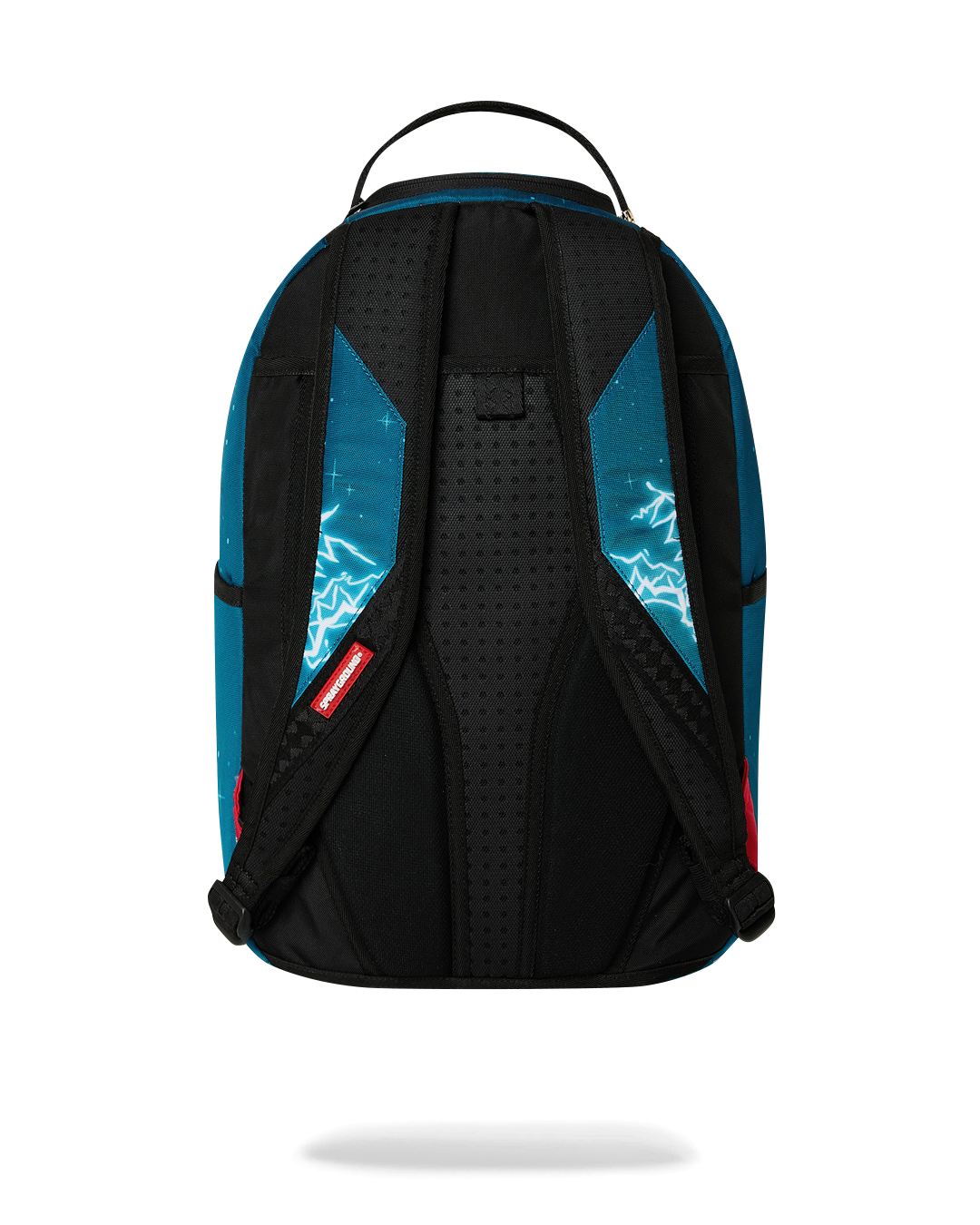 Kids' backpack with black padded back panel and adjustable black shoulder straps