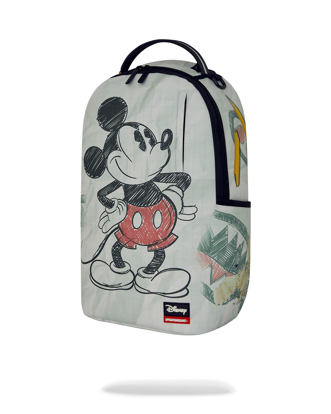 Mickey Mouse sketch mini backpack with front graphic and logo label at bottom right